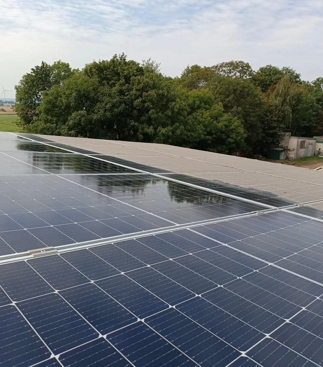 Solaranlage auf landwirtschaftlichem Gebäude